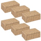 ARPAN Paper Rope Storage Basket With Lid for Home/Office Gifts Hamper- Pack of 6