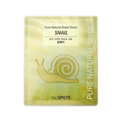 THE SAEM reine natürliche Maske Blattschnecke * Tester koreanische Gesichtshautpflege K-Beauty UK