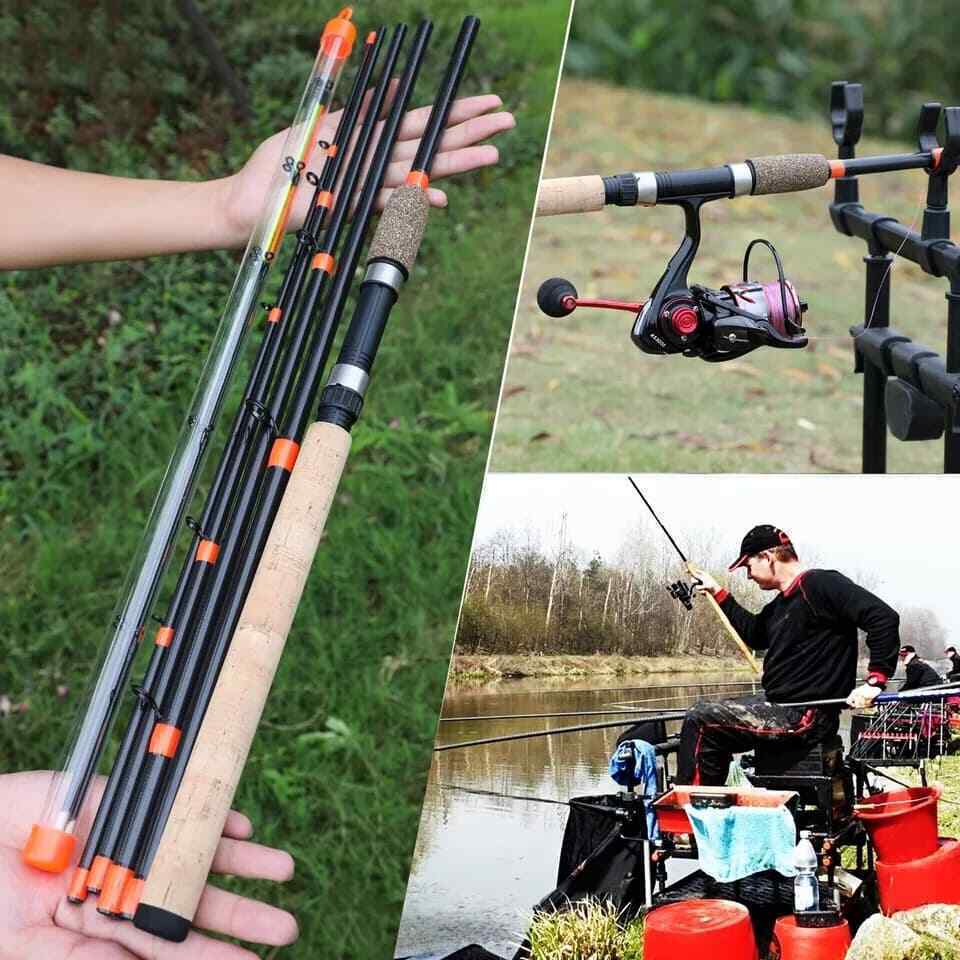 9.8ft Feeder Fishing Rod With 3 Quiver Tips 6 Sections Carbon Fibre