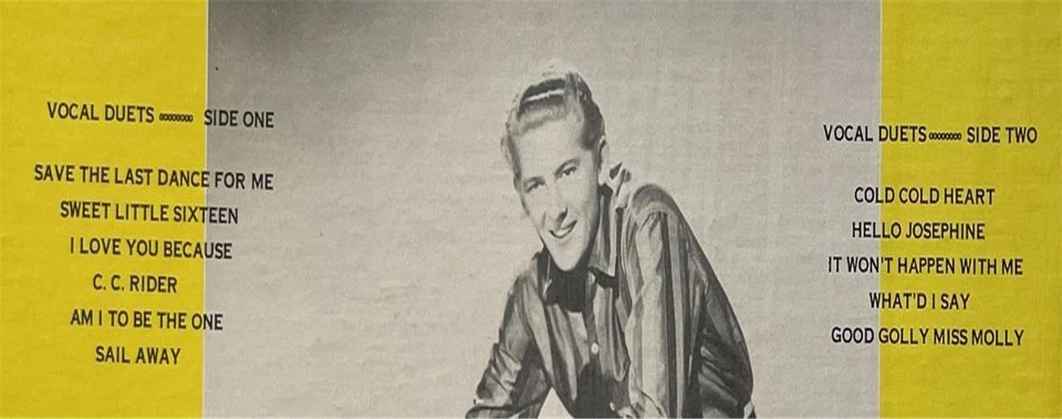 Jerry Lee Lewis and Friends Duets LP M- Sun Records Rock & Roll YELLOW WAX - Image 3 of 4