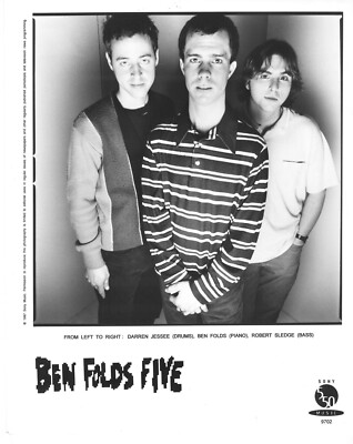 Alternative Rock BEN FOLDS FIVE B&W 8x10 Publicity PHOTO 1997