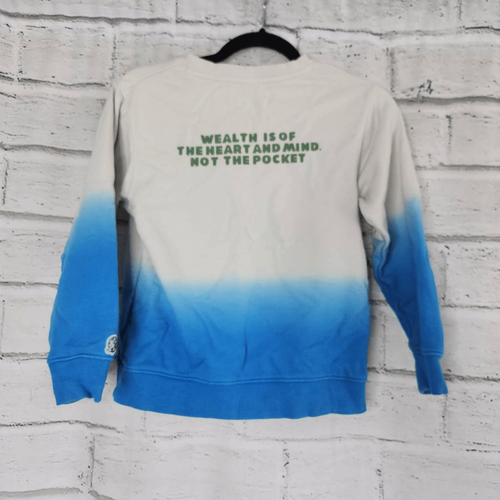 Billonaire Boys Club Sonic Space Drip Crew Neck Sweatshirt White & Blue Size 7/8 - Picture 6 of 12