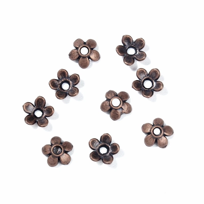 Tapas de cuentas de cobre envejecido de 6 mm para cuentas de 6-8 mm B2978 - 50, 100 o 200 piezas Foto 4 de 4