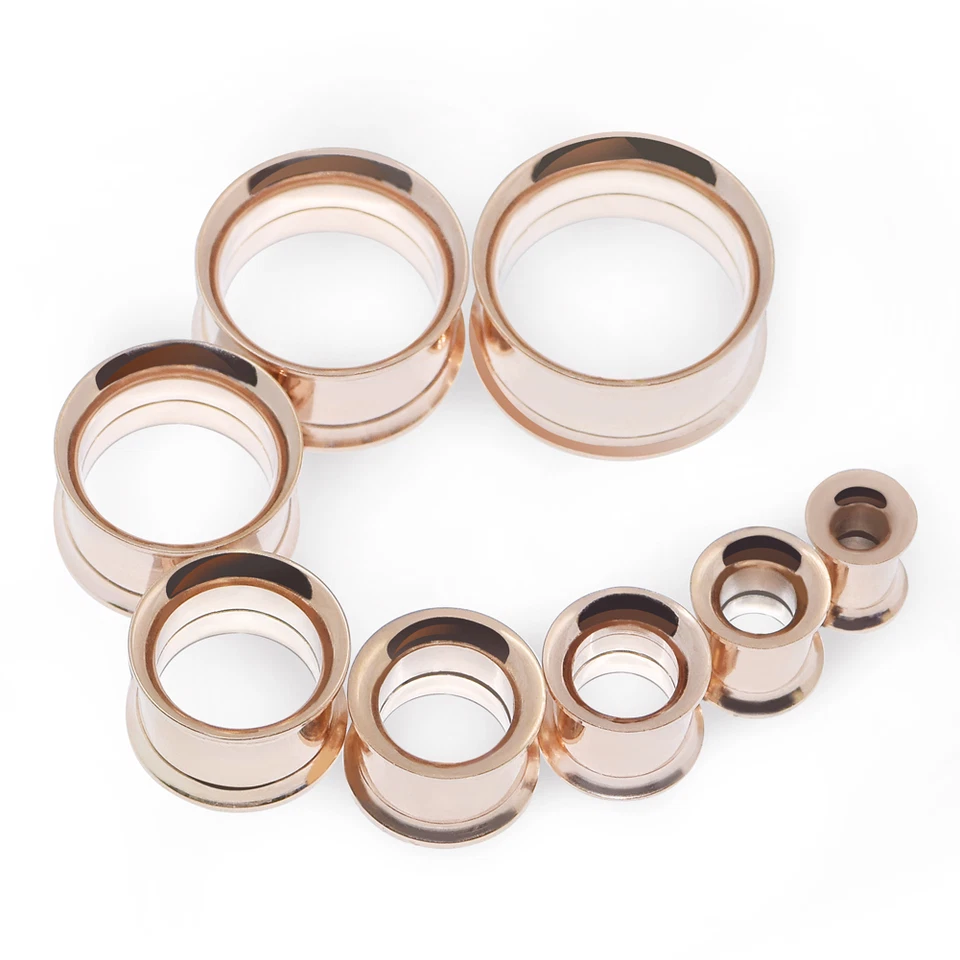 Pair Stainless Steel Double Flare Flesh Tunnel Ear Plugs Expander Ear Gauge Sale - Image 4 of 4