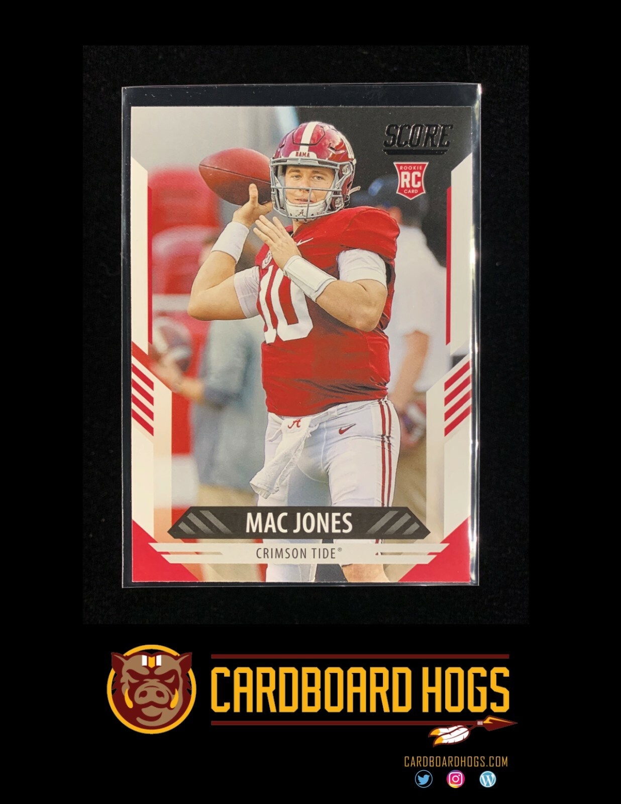 Mac Jones - 2021 Panini Score Football RC #306 New England Patriots