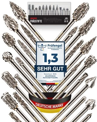 Adlerfokus Hartmetall Frässtifte [UNIVERSAL] Metall Fräser Set mit 3mm Schaft
