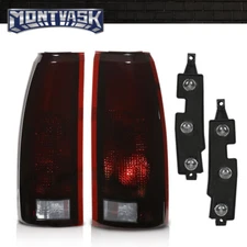 Set of 2 Smoke Tail Lights w/ Bulb Fit For 88-99 Chevy GMC C/K Silverado Sierra