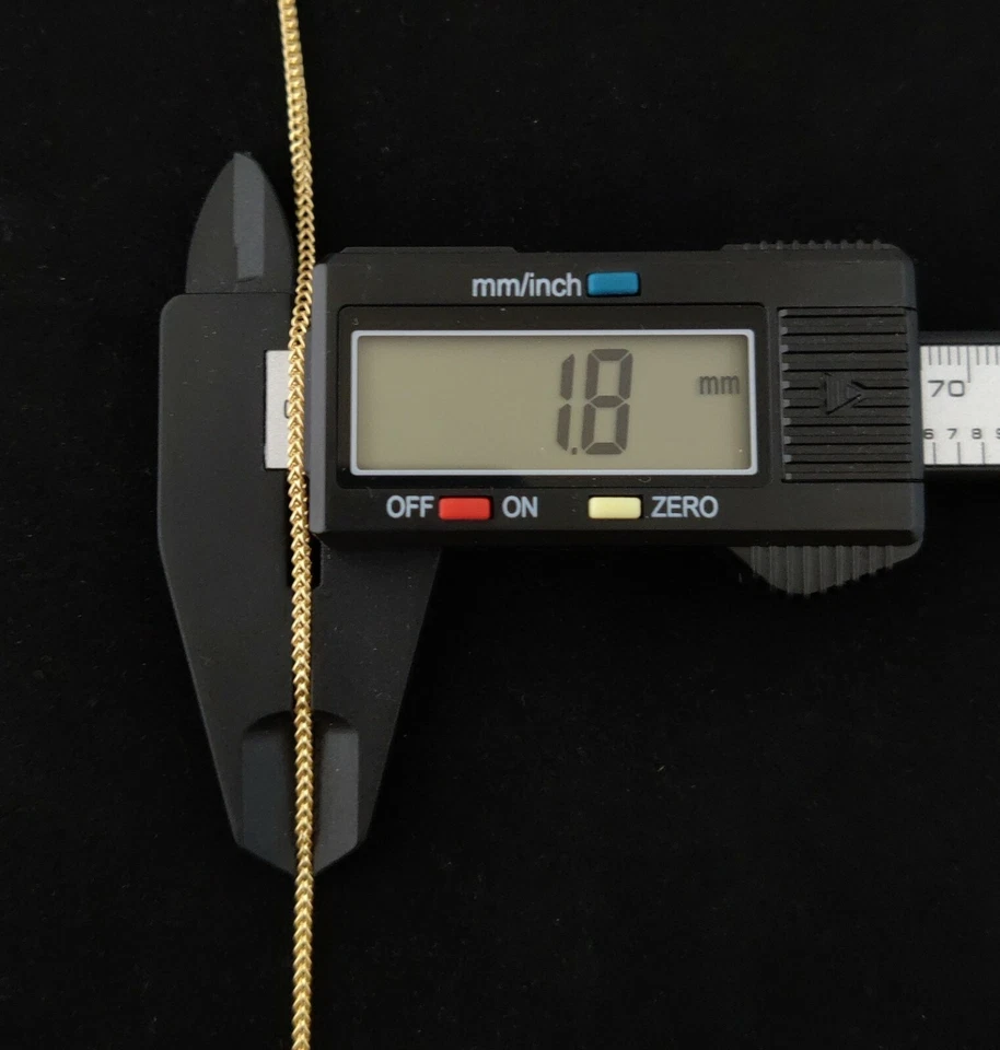 10K полутвердое золото Франко цепочка ожерелье, 16 «- 26» дюймов, 1,8 мм 3 мм 4 мм реальный 10K  - Изображение 4 из 4