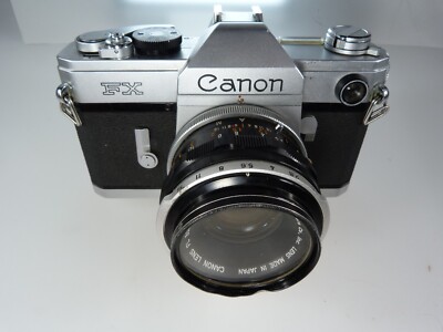 1964 Vintage Canon FX 35mm Film Camera, CANON FL 50/1.8 lens.READ