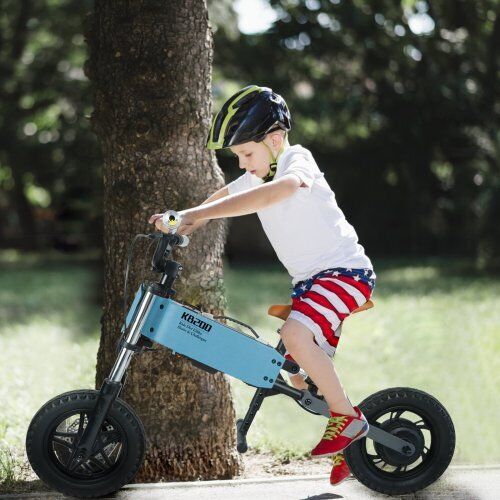 Children Outdoor Off-road Electric Bicycle with APP 24V Battery 200W Motor Blue