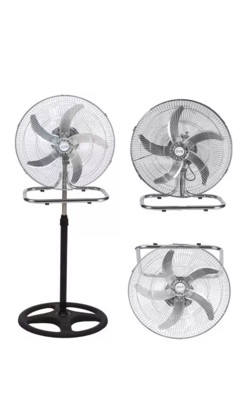 Ventilatore 3in1 Piantana Da Tavolo Parete 3 Velocita Oscillazione 65W  50x130cm