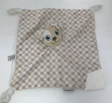 Boogin' Head Dog Puppy Lovey Security Blanket Tan White Chevron