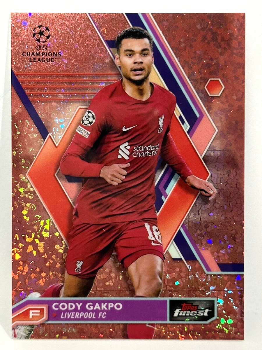 2022-23 Topps Finest UCL Liverpool Cody Gakpo Rose Gold Mini