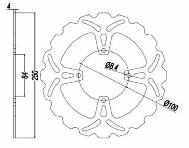Rear Brake Disc Rotor For Suzuki GSX 400 IMPULSE 1994 1999 GS 500 E GSX 600 F  - Image 2 of 2