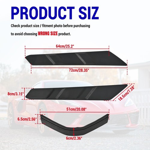 For Corvette C8 Coupe Stingray 2020+ Rear Dry Bay Vent Blocks Waterproof Covers - Picture 8 of 13