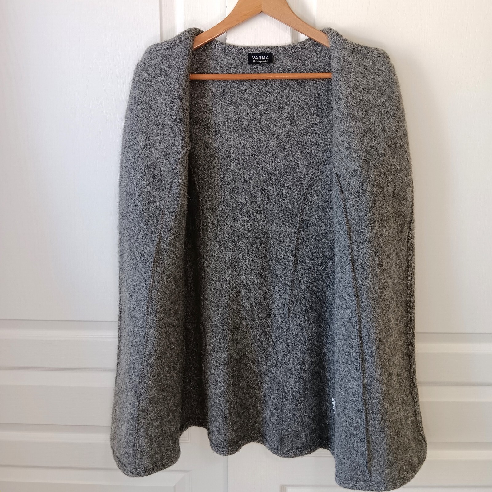 Varma Women's Regular Gray Icelandic Wool Open Front Jacket Size XS