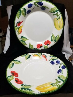 Two/ea Varm Ceramica11.5'' Vegetable Plates