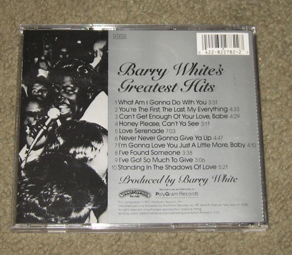 Barry White Barry White's Greatest Hits (CD, Casablanca Records) eBay