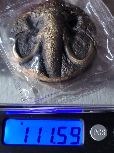 ๐ 2015 Shanghai Mint Prehistoric Animals Mammoth Brass Medal SEALED 90 mm - Picture 5 of 5