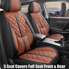For Toyota Camry Car Seat Covers 5-seat Front Rear Protector Leather Full Set