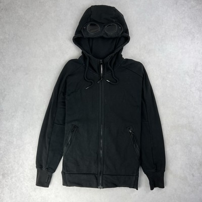 CP Company Full Zip Goggle Hoodie Small Pullover schwarz Sweatshirt Jacke 4180