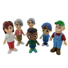 Cocomelon JJ Family Friends 6 Figures Bundle Mom Grandpa Grandma Toys Good Cond