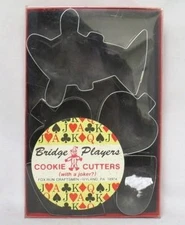 (1) Vintage Fox Run Craftsmen : BRIDGE PLAYERS COOKIE CUTTERS Set w/Joker (NEW)