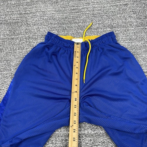 AND1 pantaloncino uomo piccolo blu giallo maglia coulisse basket allenamento 10" cucitura interna - Foto 6 di 10