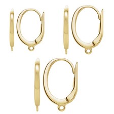 18K Yellow Gold Back Earring Top Click-In Lever