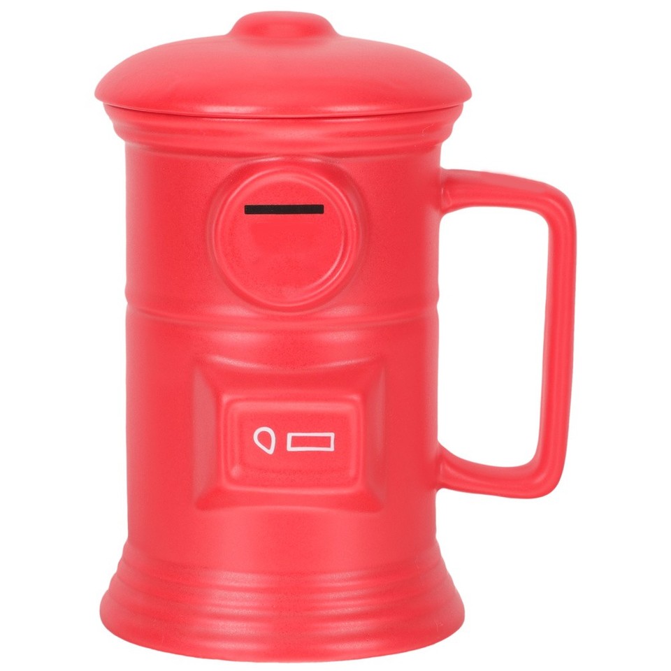 Vintage Style Ceramic Water Mug for Home Red Reusable Coffee Cup | eBay ...