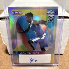 Jean Montero 2023 Leaf Vivid Yellow Rookie Auto BA-JM1 /40