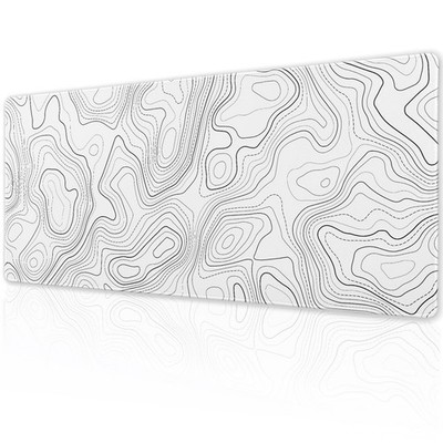 Topographic Map Minimalist Gaming Mouse Pad Desk Mat X-Large, 2 