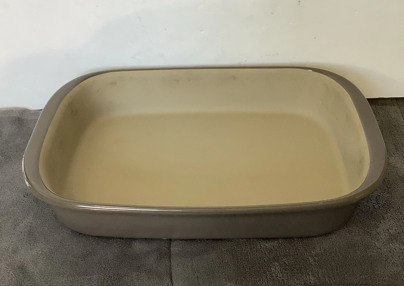 Pampered Chef Stone 9x13 Gray Rectangle Baker 1423 Casserole Pan