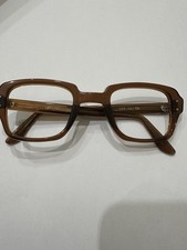 Vintage 1988 USS Military eyeglass brown acetate frameBCG Birth 50-26