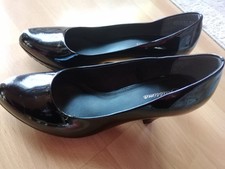 Lack Pumps 40 Plateau Stiletto schwarz High Heels 1 mal getragen