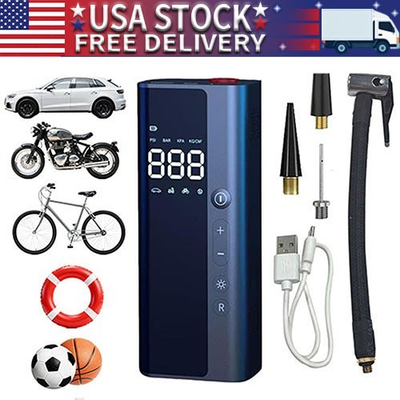 #ad #ad 4000mAh 150psi Inflator Air Pump 35LPM Auto Tire Pump 12V Portable Power Bank $18.74