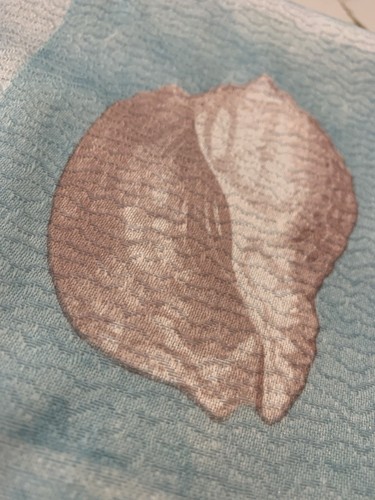 Seashells Beach Themed Shower Curtain By Tahari Home 72 x 72” - Picture 4 of 12