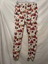 Burt  s Bees Baby Adult M Christmas Drawstring Pajama Lounge Pants Multicolor