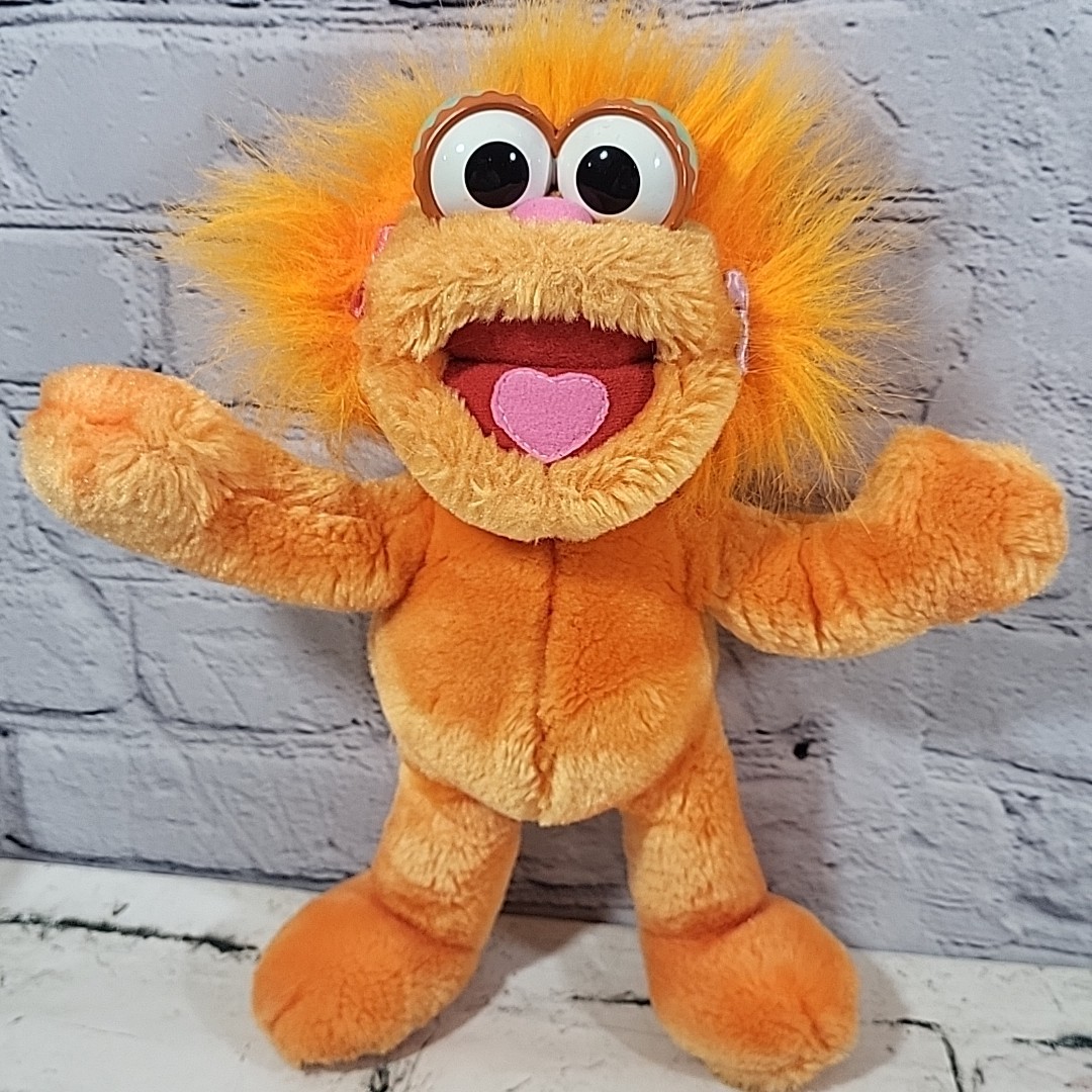 Vintage Sesame Street Zoe Orange Monster Plush Posable Doll