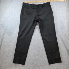 Pantaloni eleganti sartoriali Zara uomo neri piatti davanti uomo USA 34 EUR 44