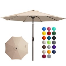 Outdoor Patio Umbrella Outdoor Table Umbrella with Push Button Tilt and Crank
