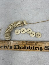 antique sewing buttons bone 2 hole shirt, underwear 5/8 lot 26 Civil War Era 