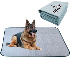 2 Pack 36" x 42" Reusable Dog Whelping Pad/Mat - Reusable Dog Pee Pad - Quilt...