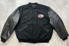 Vintage Butwin Black Varsity Jacket Size Large PJ