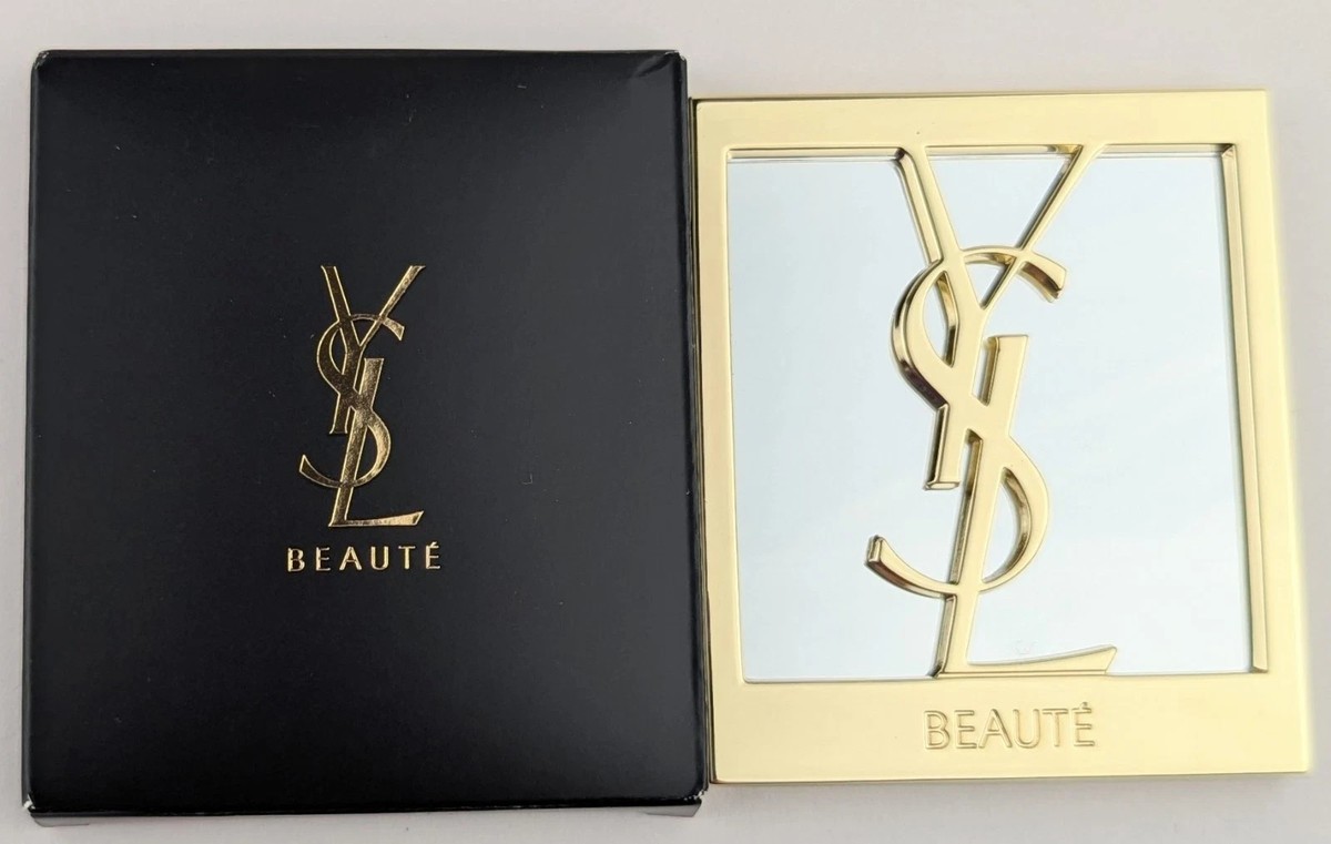 Yves Saint Laurent YSL Logo Beauty Makeup Mirror in Box | eBay