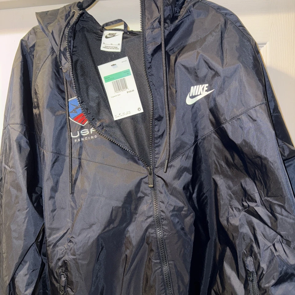 Nike Team USA Esgrima Negro Corredor de Vientos Para Hombre Talla XL Juegos Olímpicos Nuevo $105 Foto 4 de 4