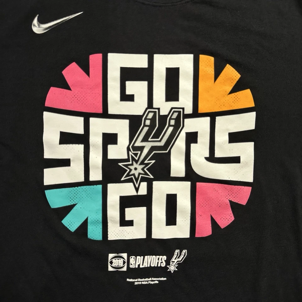 Nike NBA San Antonio Spurs 2019 Playoffs T Shirt Dri-Fit Fiesta City Edition XL - Image 3 of 4