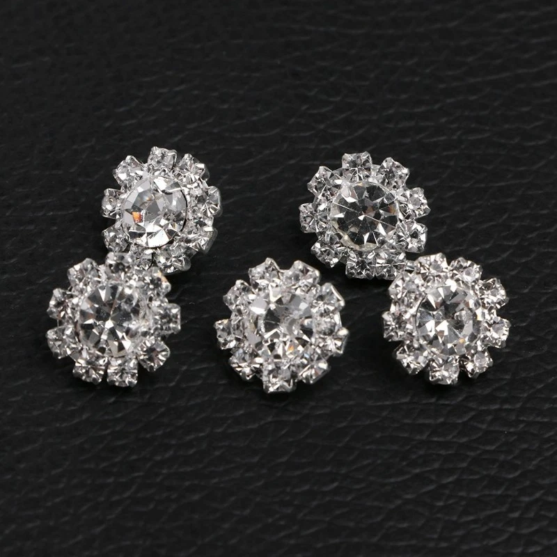 5Pcs 12mm Round for Rhinestone Shank Button Sewing Craft Embellishment DIY - Image 4 of 4