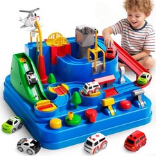 Toys for 3 Year Old Boys, Large City Adventure Car Race Track for Toddlers, S...