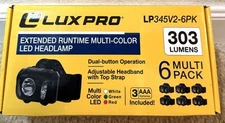 LuxPro 303-Lumen LED Headlamp (Battery Included) 6-Pack